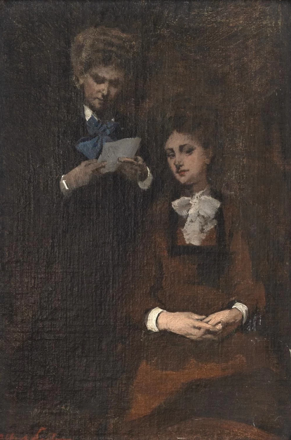 Due signore che leggono una lettera